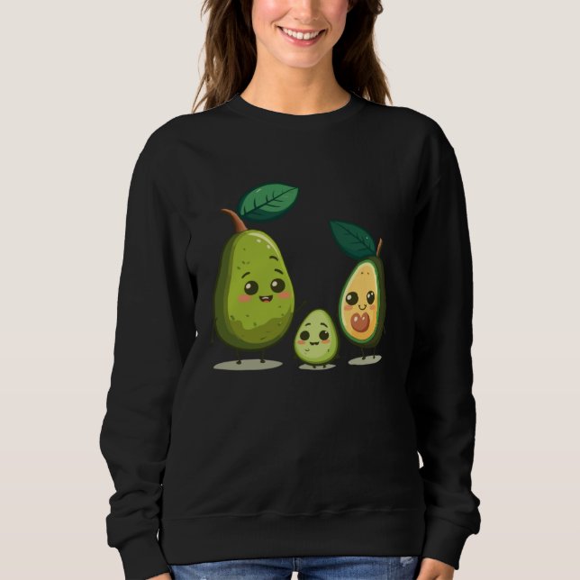 Guacamole Mom Avocado  Vegetarian Vegan Mothers Da Sweatshirt (Vorderseite)