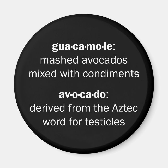Guacamole Testicles Magnet (Vorne)