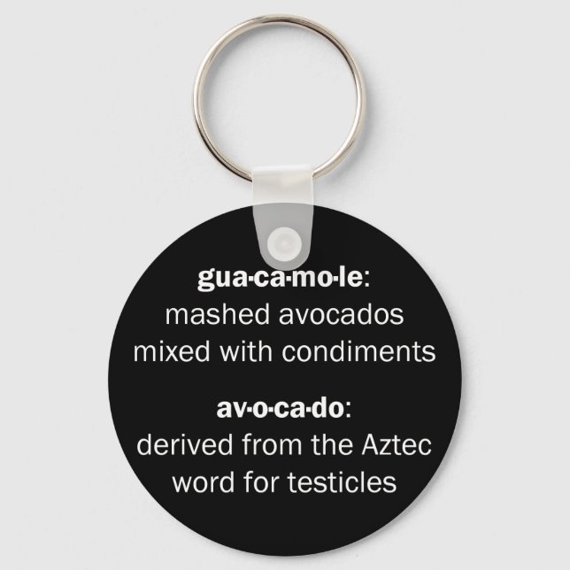 Guacamole Testicles Schlüsselanhänger (Vorderseite)