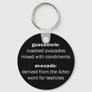 Guacamole-Testikel Schlüsselanhänger