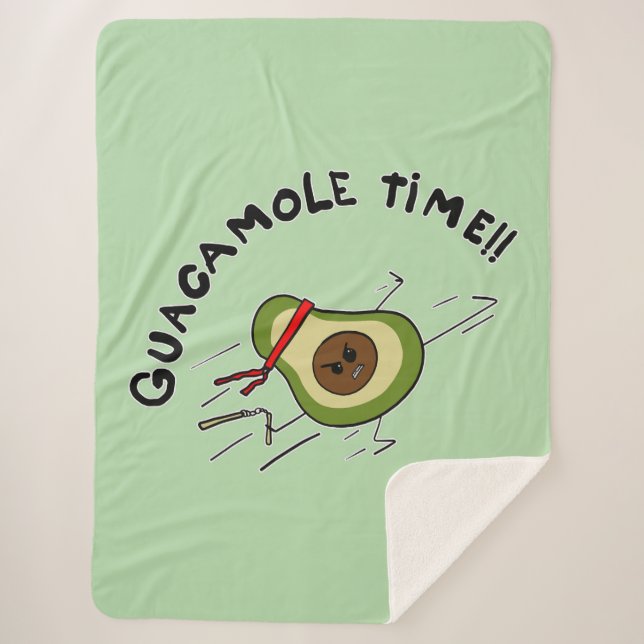 Guacamole-Zeit Sherpadecke (Vorderseite)