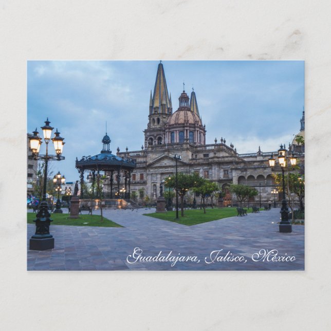 Guadalajara, Jalisco, Plaza de Las Armas Postkarte (Vorderseite)