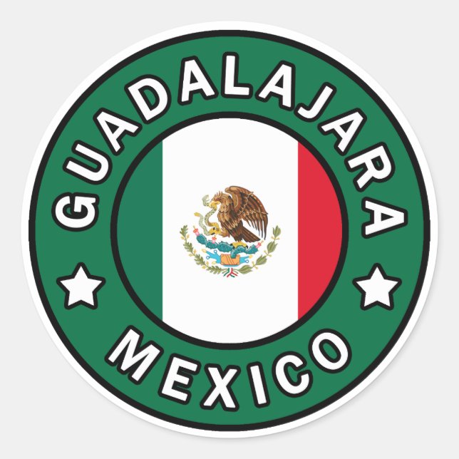 Guadalajara Mexiko Runder Aufkleber (Vorderseite)