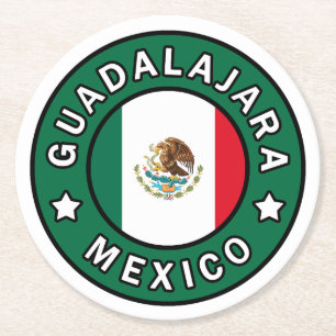 Guadalajara Mexiko Runder Pappuntersetzer
