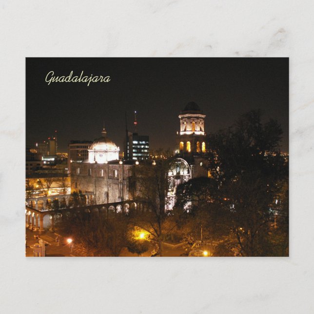 Guadalajara Night Scene Postkarte (Vorderseite)