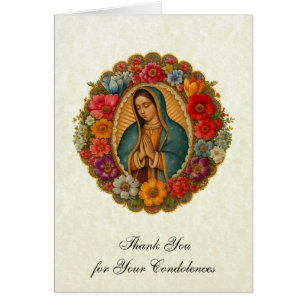 Guadalupe Beileidskarte Heilige Karte Danke