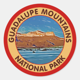 Guadalupe-Berge Nationalpark, Texas Runder Aufkleber