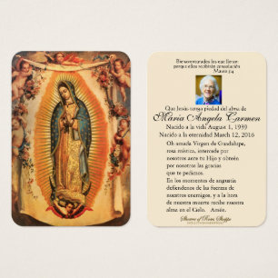 Guadalupe catholique espagnol funérailles prière s