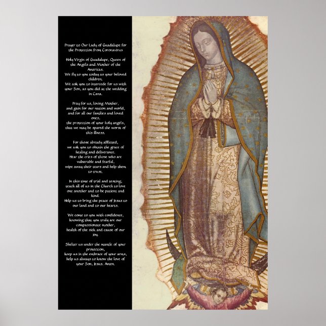 Guadalupe Coronavirus Protection Prayer Poster (Vorne)