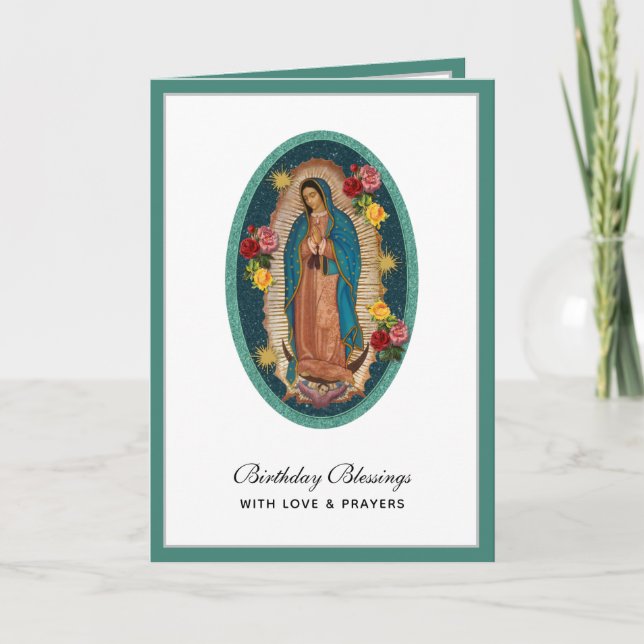 Guadalupe Elegant Religiöse Feiertagskarte Karte (Vorderseite)