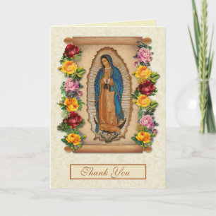 Guadalupe Jungfrau Maria Trauer Beileid Spanisch Dankeskarte