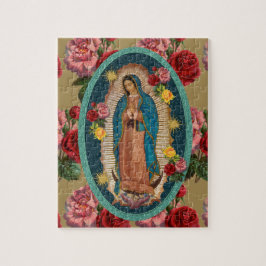 Guadalupe Jungfrau Mary Rote Rosen Religiös