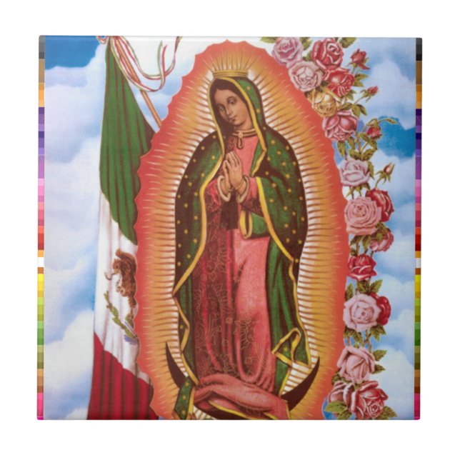 GUADALUPE-JUNGFRAU MEXIKO 22 KUNDENGERECHTE FLIESE (Vorderseite)