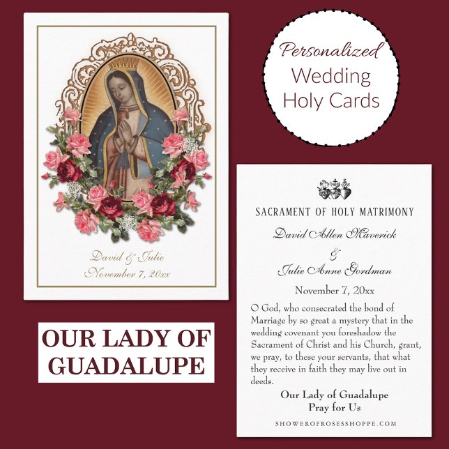 Guadalupe Katholische Gastgeschenk Hochzeit Heilig Visitenkarte (Von Creator hochgeladen)