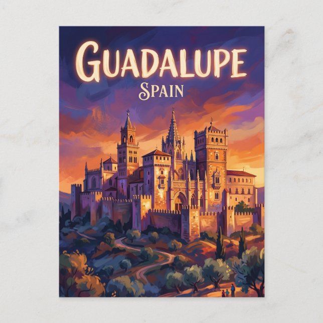 Guadalupe-Kloster Spanien Postkarte (Vorderseite)