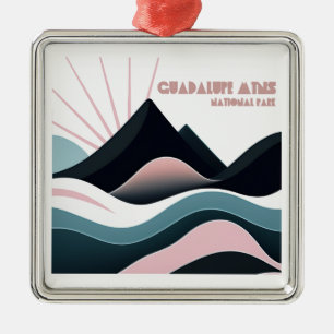 Guadalupe Mountains National Park Farbige Hügel Ornament Aus Metall
