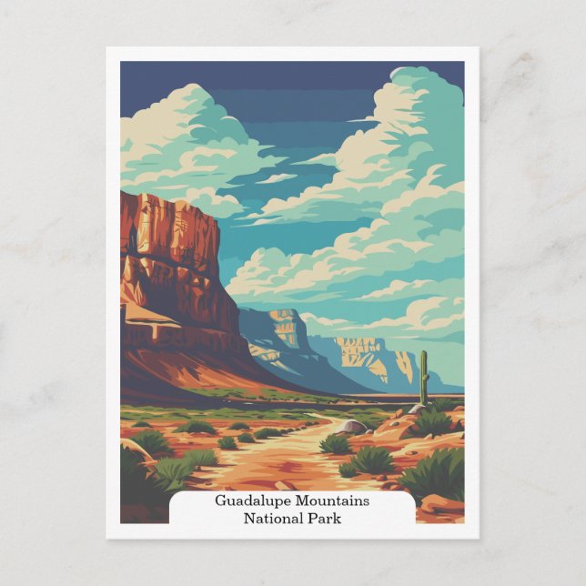 Guadalupe Mountains National Park, Texas USA Postkarte (Vorderseite)