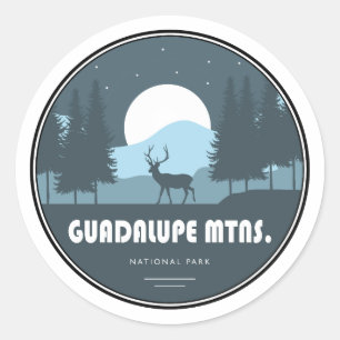 Guadalupe Mountains Nationalpark Deer Runder Aufkleber