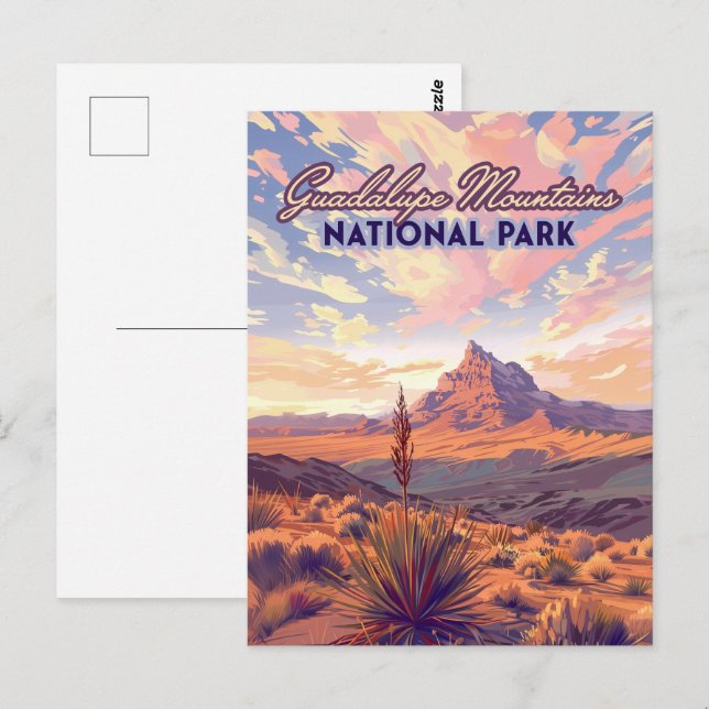 Guadalupe Mountains Nationalpark El Capitan Texas Postkarte (Vorne/Hinten)