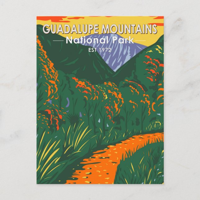 Guadalupe Mountains Nationalpark McKittrick Postkarte (Vorderseite)