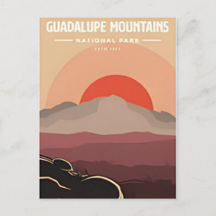 Guadalupe Mountains Nationalpark Texas Vintage Postkarte