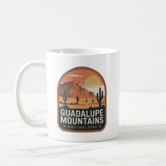 Guadalupe Mountains Retro-Wüsten-Reiseabzeichen Kaffeetasse
