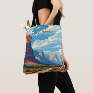 Guadalupe Mountains Vintage Reiseillustration Tasche