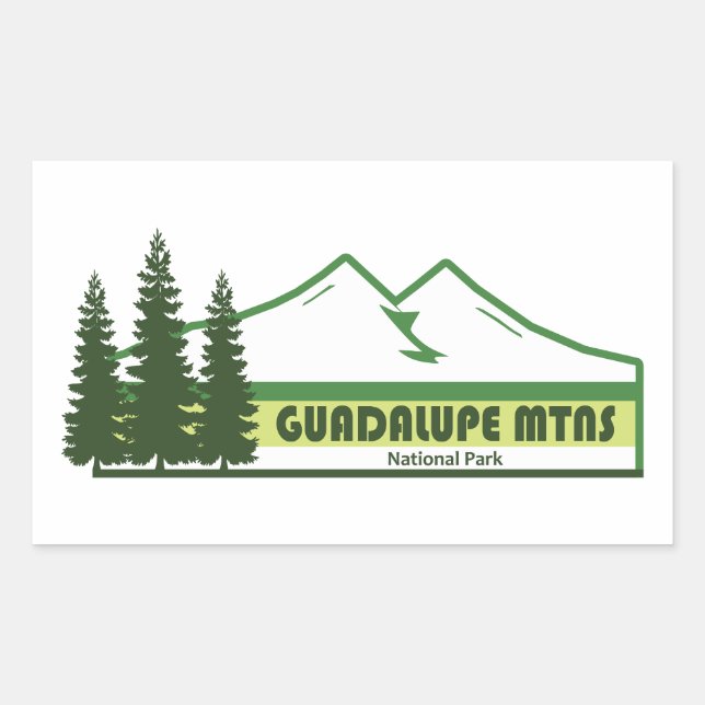 Guadalupe Nationalpark Nationalpark Nationalpark N Rechteckiger Aufkleber (Vorderseite)