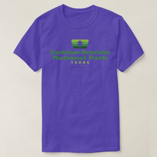 Guadalupe Nationalpark Retro Abzeichen Arro T-Shirt (Design vorne)