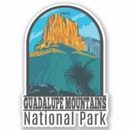 Guadalupe Nationalpark Retro Aufkleber