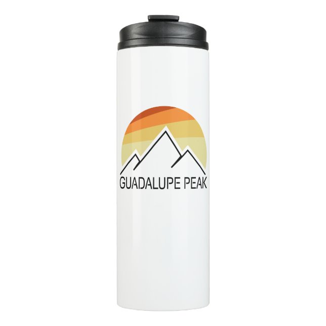 Guadalupe Peak Retro Thermosbecher (Vorderseite)