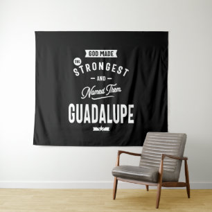 Guadalupe Personalisierter Name Geburtstagsgeschen Wandteppich