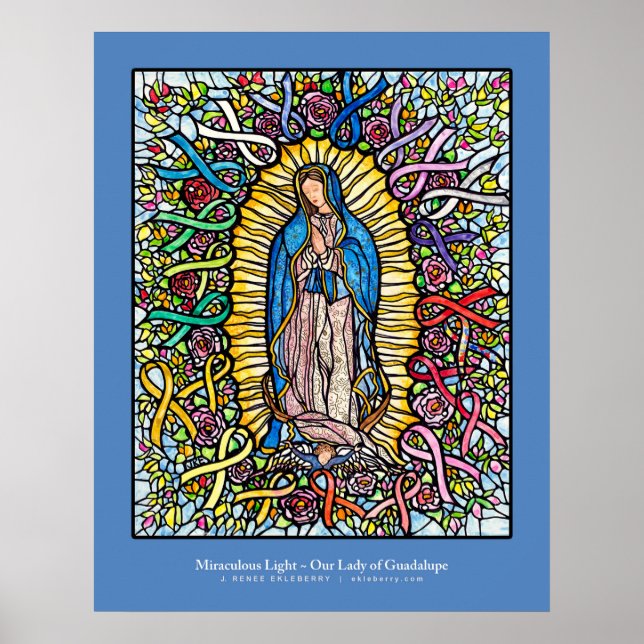 Guadalupe / Pink Ribbon All Ribbon art - Ekleberry Poster (Vorne)