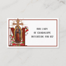 Guadalupe Religiöse Gebetskarte Visitenkarte