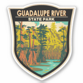 Guadalupe River Staat Park Texas Vintag Aufkleber