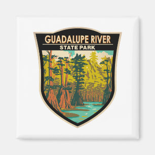 Guadalupe River Staat Park Texas Vintag Magnet