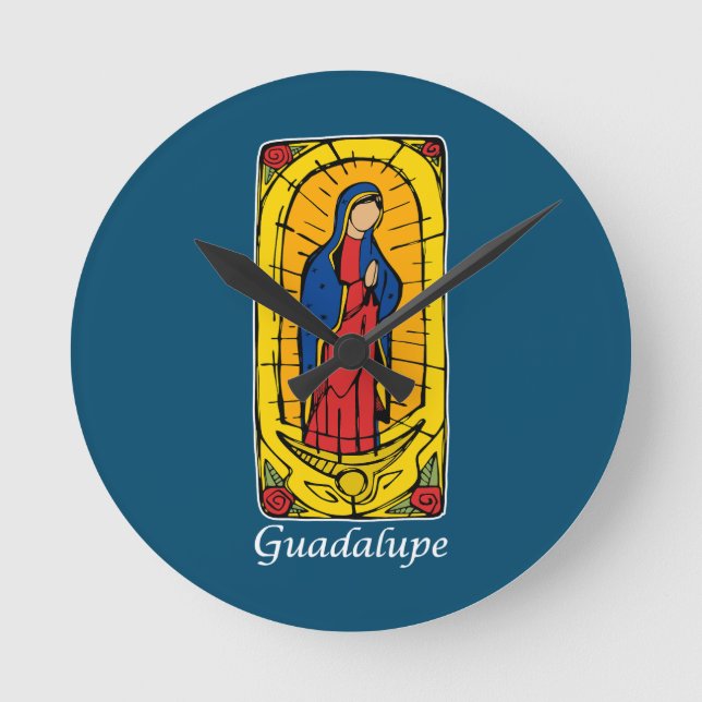 Guadalupe Runde Wanduhr (Vorderseite)