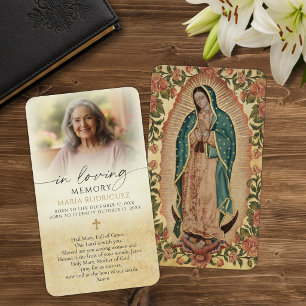 Guadalupe Totenbild Katholische Foto Gebetskarte