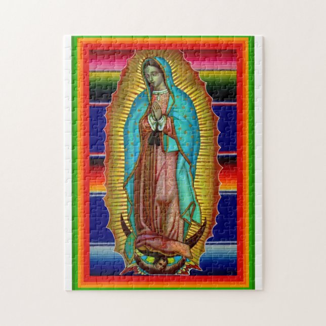 Guadalupe Zarape Tilma Image Puzzle (Vertikal)