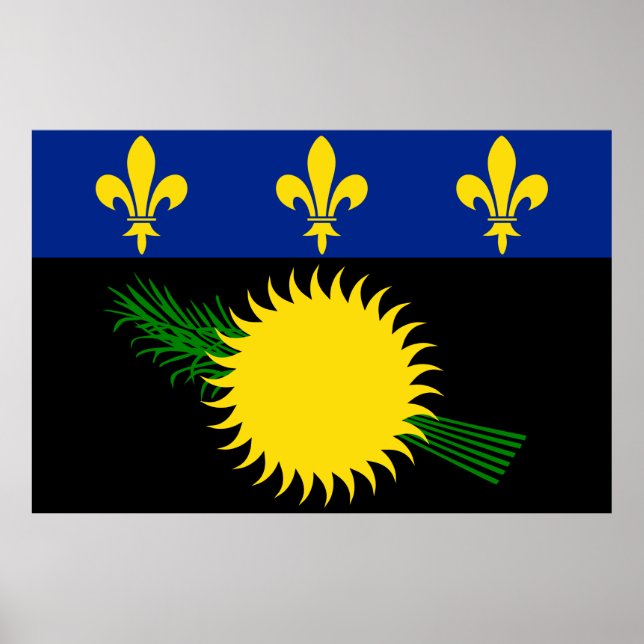 Guadeloupe flag Poster (Vorne)
