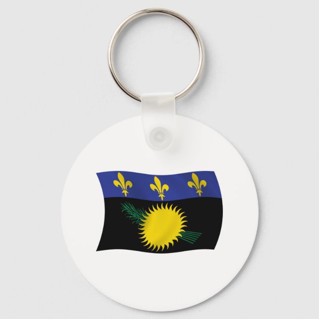 Guadeloupe Flag Schlüsselanhänger (Vorderseite)
