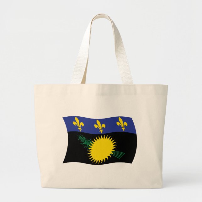 Guadeloupe Flag Tote Bag Jumbo Stoffbeutel (Vorne)