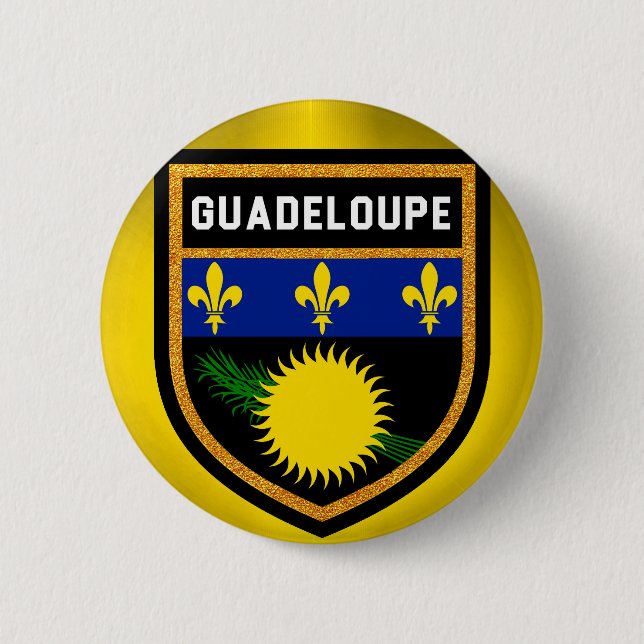 Guadeloupe-Flagge Button (Vorderseite)
