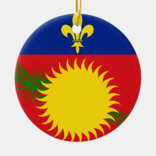 Guadeloupe-Flagge Keramikornament