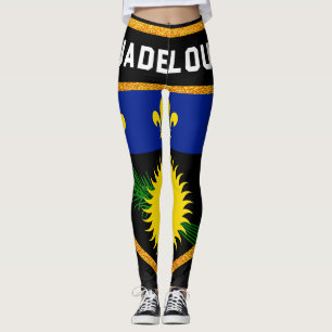 Guadeloupe-Flagge Leggings