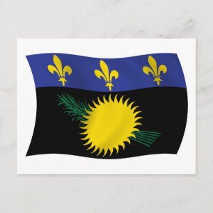 Guadeloupe-Flagge Postkarte