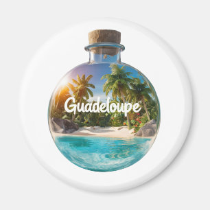 Guadeloupe Magnet in Flasche Guadeloupe Magnet