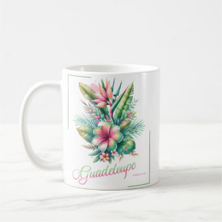 Guadeloupe Paradiesinsel – Tropische Blumen  Kaffeetasse