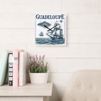 GUADELOUPE QUADRATISCHE WANDUHR