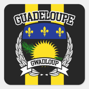 Guadeloupe Quadratischer Aufkleber